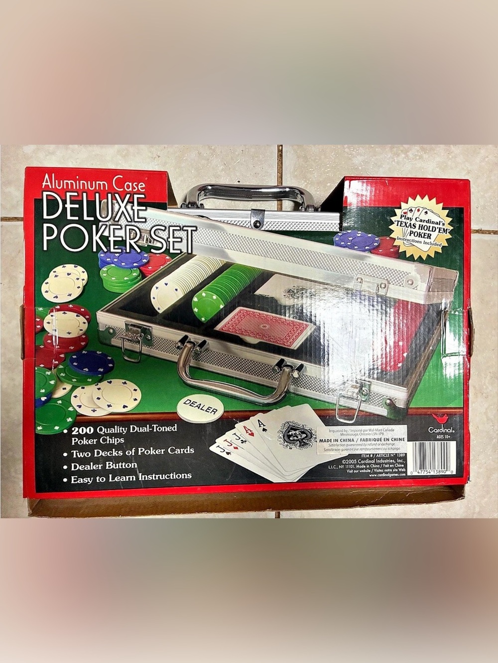 Cardinal Deluxe Poker Set Aluminum Case Poker Set